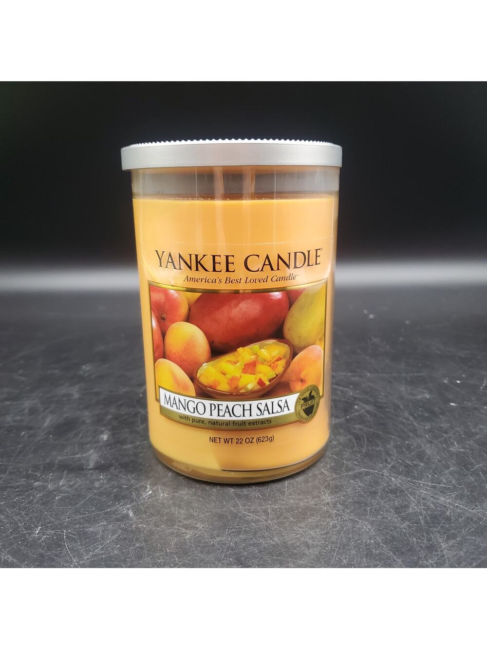 Yankee Candle Mango Peach Salsa 22oz Large Jar Candle 2 Wick USA Made